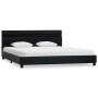 Bed frame with LED in black synthetic leather 140x200 cm by vidaXL, Beds and slatted bases - Ref: Foro24-284795, Price: 220,2...