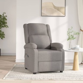 Sillón reclinable eléctrico tela gris taupé de vidaXL, Sillones - Ref: Foro24-3098360, Precio: 243,99 €, Descuento: %