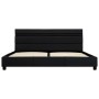 Bed frame with LED in black synthetic leather 140x200 cm by vidaXL, Beds and slatted bases - Ref: Foro24-284795, Price: 220,2...