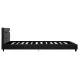 Bed frame with LED in black synthetic leather 140x200 cm by vidaXL, Beds and slatted bases - Ref: Foro24-284795, Price: 220,2...