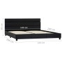 Bed frame with LED in black synthetic leather 140x200 cm by vidaXL, Beds and slatted bases - Ref: Foro24-284795, Price: 220,2...