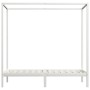 Bed frame with canopy solid white pine wood 90x200 cm by vidaXL, Beds and slatted bases - Ref: Foro24-283262, Price: 132,99 €...