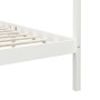 Bed frame with canopy solid white pine wood 90x200 cm by vidaXL, Beds and slatted bases - Ref: Foro24-283262, Price: 132,99 €...