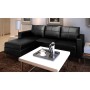 Sofá modular de 3 plazas de cuero artificial negro de vidaXL, Sofás - Ref: Foro24-241979, Precio: 480,76 €, Descuento: %