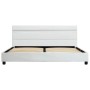 Bed frame with LED white synthetic leather 120x200 cm by vidaXL, Beds and slatted bases - Ref: Foro24-284788, Price: 235,57 €...