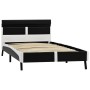 Bed frame with LED black synthetic leather 90x200 cm by vidaXL, Beds and slatted bases - Ref: Foro24-280302, Price: 179,99 €,...