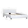 White synthetic leather bed frame 120x200 cm by vidaXL, Beds and slatted bases - Ref: Foro24-285458, Price: 218,79 €, Discoun...