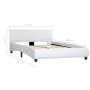 White synthetic leather bed frame 140x200 cm by vidaXL, Beds and slatted bases - Ref: Foro24-285459, Price: 205,99 €, Discoun...