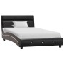 Estructura de cama con LED cuero sintético negro 90x200 cm de vidaXL, Camas y somieres - Ref: Foro24-280332, Precio: 181,77 €...