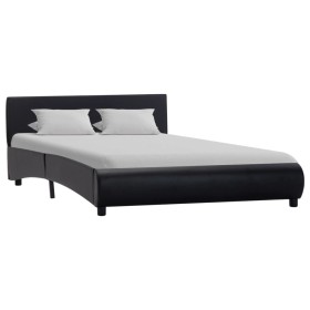 Black synthetic leather bed frame 120x200 cm by vidaXL, Beds and slatted bases - Ref: Foro24-285452, Price: 187,99 €, Discoun...