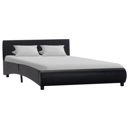 Black synthetic leather bed frame 120x200 cm by vidaXL, Beds and slatted bases - Ref: Foro24-285452, Price: 187,70 €, Discoun...