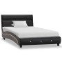 Estructura de cama con LED cuero sintético negro 90x200 cm de vidaXL, Camas y somieres - Ref: Foro24-280332, Precio: 181,77 €...