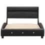 Estructura de cama con LED cuero sintético negro 90x200 cm de vidaXL, Camas y somieres - Ref: Foro24-280332, Precio: 181,77 €...