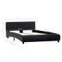 Black synthetic leather bed frame 120x200 cm by vidaXL, Beds and slatted bases - Ref: Foro24-285452, Price: 187,70 €, Discoun...