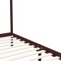 Dark brown solid pine wood canopy bed 100x200 cm by vidaXL, Beds and slatted bases - Ref: Foro24-283269, Price: 100,24 €, Dis...