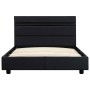 Bed frame with LED black synthetic leather 90x200 cm by vidaXL, Beds and slatted bases - Ref: Foro24-284792, Price: 198,99 €,...