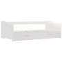 Estructura de sofá cama madera de pino blanco 90x200 cm de vidaXL, Camas y somieres - Ref: Foro24-283149, Precio: 259,25 €, D...