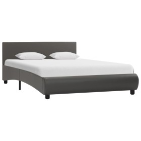 Gray synthetic leather bed frame 120x200 cm by vidaXL, Beds and slatted bases - Ref: Foro24-285464, Price: 151,99 €, Discount: %