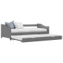 Estructura de sofá cama madera de pino gris 90x200 cm de vidaXL, Camas y somieres - Ref: Foro24-283151, Precio: 247,17 €, Des...