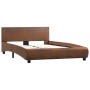 Estructura de cama de cuero sintético marrón 120x200 cm de vidaXL, Camas y somieres - Ref: Foro24-285476, Precio: 150,90 €, D...