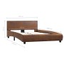 Brown synthetic leather bed frame 120x200 cm by vidaXL, Beds and slatted bases - Ref: Foro24-285476, Price: 151,99 €, Discoun...