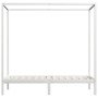 Bed frame with canopy solid white pine wood 100x200 cm by vidaXL, Beds and slatted bases - Ref: Foro24-283263, Price: 136,02 ...