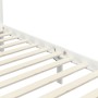 Bed frame with canopy solid white pine wood 100x200 cm by vidaXL, Beds and slatted bases - Ref: Foro24-283263, Price: 136,02 ...