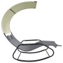 Double rocking lounger with gray and cream canopy by vidaXL, Loungers - Ref: Foro24-317588, Price: 209,96 €, Discount: %