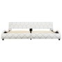 Estructura de cama de cuero sintético blanco 180x200 cm de vidaXL, Camas y somieres - Ref: Foro24-285641, Precio: 256,65 €, D...