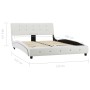 White synthetic leather bed frame 120x200 cm by vidaXL, Beds and slatted bases - Ref: Foro24-280313, Price: 276,99 €, Discoun...