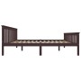 Estructura de cama madera maciza pino marrón oscuro 160x200 cm de vidaXL, Camas y somieres - Ref: Foro24-283236, Precio: 120,...