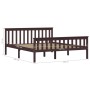 Estructura de cama madera maciza pino marrón oscuro 160x200 cm de vidaXL, Camas y somieres - Ref: Foro24-283236, Precio: 120,...