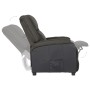 Faux Leather and Dark Gray Fabric Recliner by vidaXL, Armchairs - Ref: Foro24-3098368, Price: 223,34 €, Discount: %