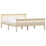 Solid light pine wood bed frame 160x200 cm by vidaXL, Beds and slatted bases - Ref: Foro24-283224, Price: 255,99 €, Discount: %