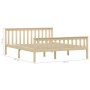 Solid light pine wood bed frame 160x200 cm by vidaXL, Beds and slatted bases - Ref: Foro24-283224, Price: 255,99 €, Discount: %