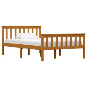 Estructura de cama madera maciza pino marrón miel 120x200 cm de vidaXL, Camas y somieres - Ref: Foro24-283240, Precio: 152,99...