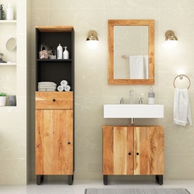 3-piece bathroom furniture set solid acacia wood by vidaXL, Bathroom furniture - Ref: Foro24-3200638, Price: 317,19 €, Discou...