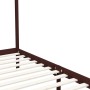 Dark brown solid pine wood canopy bed 180x200 cm by vidaXL, Beds and slatted bases - Ref: Foro24-283273, Price: 241,31 €, Dis...