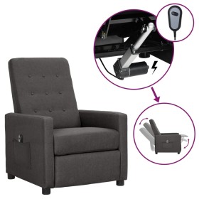 Sillón reclinable eléctrico de tela gris oscuro de vidaXL, Sillones - Ref: Foro24-3098639, Precio: 242,99 €, Descuento: %