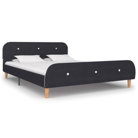 Dark gray fabric bed frame 140x200 cm by vidaXL, Beds and slatted bases - Ref: Foro24-280918, Price: 184,99 €, Discount: %