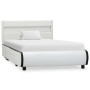 Bed frame with LED white synthetic leather 90x200 cm by vidaXL, Beds and slatted bases - Ref: Foro24-284966, Price: 221,99 €,...