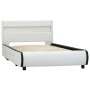 Bed frame with LED white synthetic leather 90x200 cm by vidaXL, Beds and slatted bases - Ref: Foro24-284966, Price: 221,99 €,...