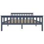 Solid gray pine wood bed frame 160x200 cm by vidaXL, Beds and slatted bases - Ref: Foro24-283230, Price: 143,23 €, Discount: %