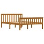 Solid pine wood bed frame honey brown 140x200 cm by vidaXL, Beds and slatted bases - Ref: Foro24-283241, Price: 151,10 €, Dis...