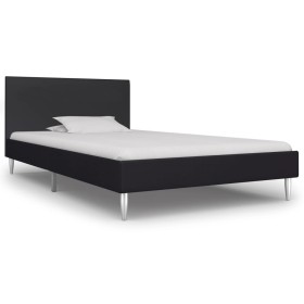 Estructura de cama de tela negro 90x200 cm de vidaXL, Camas y somieres - Ref: Foro24-280941, Precio: 119,99 €, Descuento: %