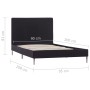 Black fabric bed frame 90x200 cm by vidaXL, Beds and slatted bases - Ref: Foro24-280941, Price: 119,39 €, Discount: %