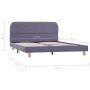 Estructura de cama de tela gris claro 140x200 cm de vidaXL, Camas y somieres - Ref: Foro24-280873, Precio: 161,46 €, Descuent...