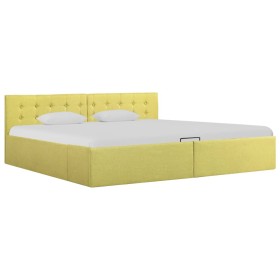 Cama canapé hidraúlica de tela amarillo lima 180x200 cm de vidaXL, Camas y somieres - Ref: Foro24-285593, Precio: 340,99 €, D...