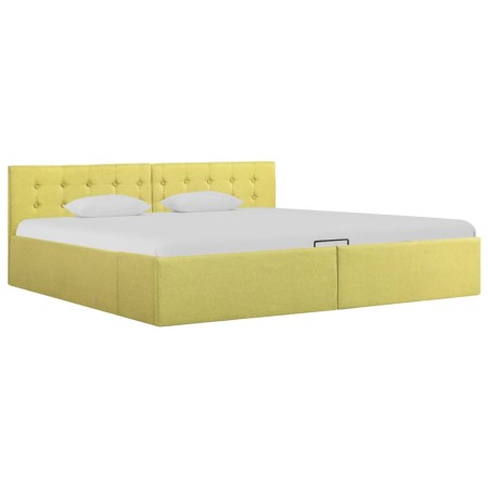 Cama canapé hidraúlica de tela amarillo lima 180x200 cm de vidaXL, Camas y somieres - Ref: Foro24-285593, Precio: 340,53 €, D...