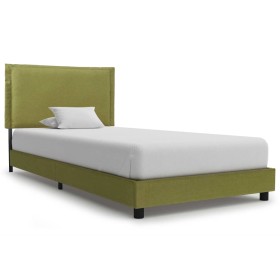 Estructura de cama de tela verde 90x200 cm de vidaXL, Camas y somieres - Ref: Foro24-280996, Precio: 140,76 €, Descuento: %